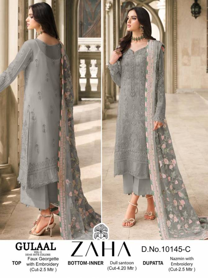 Gulaal Vol 1 By Zaha Georgette Pakistani Suits Catalog